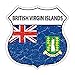 British Virgin Islands Flag Highway Shield Metal Sign HS-196
