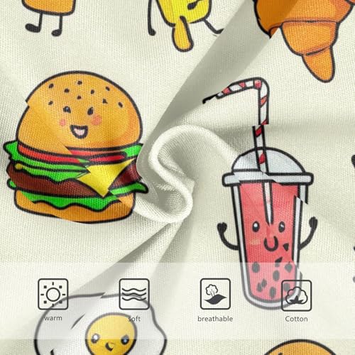 Cute Food Burgers Yellow Toddler Girls Underwear 2t Cotton Panties for Girl Flower Briefs Undies Kids3