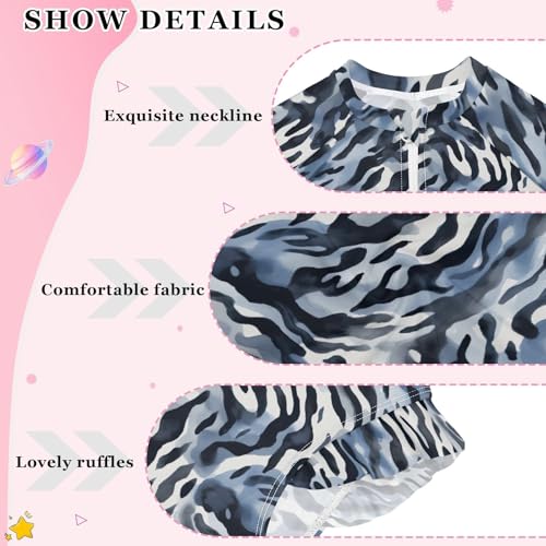 Leopard Print Girls Long Sleeve Swimsuit UPF 50+ Rashguard Swimwear One Piece Bathing Suit for 3-12 212167534