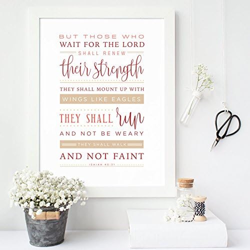 Isaiah 40:31 Typography Art Print