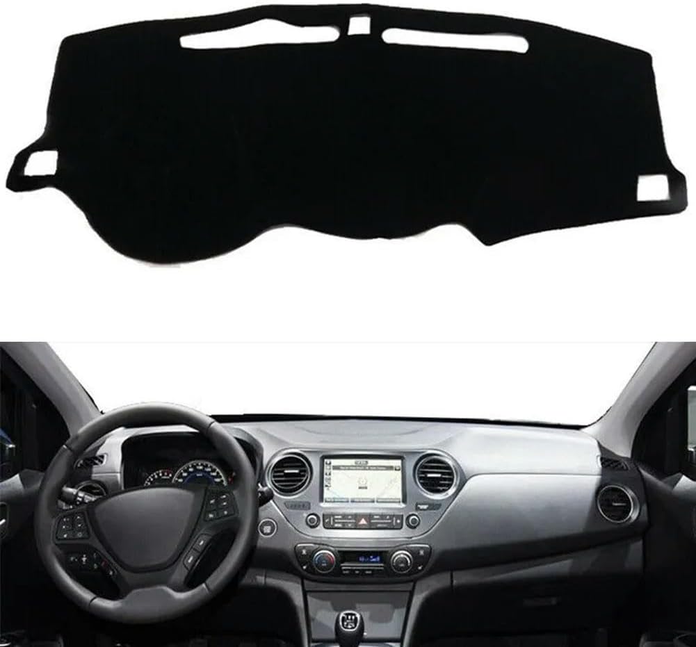 Car Dashboard Cover Pad Mat for Hyundai Grand I10 2013 2014 2015-2018 Dash Sunshield Carpet Rug Accessories