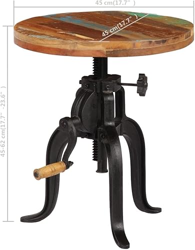 Miniatura 2 de APOSSS Mesa auxiliar, mesa auxiliar para sala de estar, mesa auxiliar, mesita de noche, mesa auxiliar de 17.7 pulgadas x (17.7 a 24.4 pulgadas),