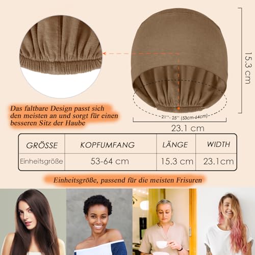 TSKNOMO 4 Stück Chemo-Kopfbedeckungen für Frauen, Chemo-Kappen, Schlafmütze gegen Haarausfall