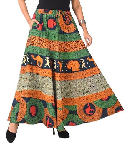 Image of Premium Cotton Skirt for Women with Pocket, Free Size