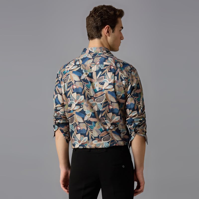 Image of MARK & ALBERT Men's Slim Fit Cotton Formal Shirt