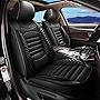 JIAMAOXIN Car Seat Covers Fit for BMW X5 2007-2023 Full Set 5 Seats Faux Leather Waterproof Seat Cover Protector Compatible Airbag Black