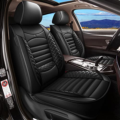 JIAMAOXIN Car Seat Covers Fit for BMW X5 2007-2023 Full Set 5 Seats Faux Leather Waterproof Seat Cover Protector Compatible Airbag Black