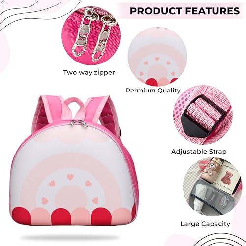 Image of BEMBIKA Kindergarten Bag Korean Style kindergarten backpack Stylish School Bags For Kids curved shoulder straps Perfect Toddler Backpack Design (Roll Cake)
