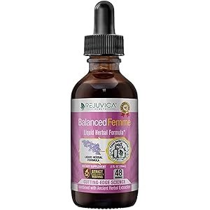 Balanced Femme Natural PMS and Menopause Support for Hot Flashes with Black Cohosh – All-Natural Liquid for 2X Absorption