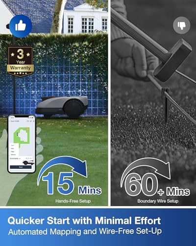 ECOVACS Goat O1200 RTK Robotgrasmaaier, draadloos, 1200 m², RTK-navigatie + zicht verbeterd door Lidar, automatische cartografie, smalle doorgangen 0,7 m, nauwkeurig maaien van randen, helling 45% - Afbeelding 3