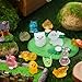 Hoemwarm 100 Pcs Luminous Mini Resin Animals Mini Animals Figures Bulk Glow in The Dark Miniature Figurines for Dollhouse Accessories Garden Aquarium Decoration