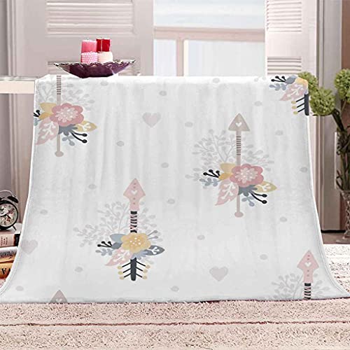 Couverture polaire pour toutes les saisons plaid lit rose 150x200 - 3