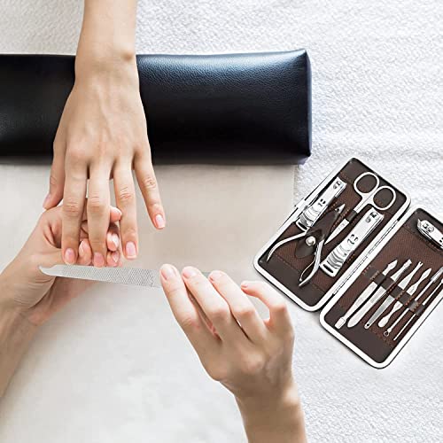 Malayas Finger Toe Nail Cutter Stainless Steel 12 pcs Personal Manicure Nail Scissors Set Nail Clipper Earpick Grooming Pedicure Kits Men/Women Nail Trimmer - Image 4
