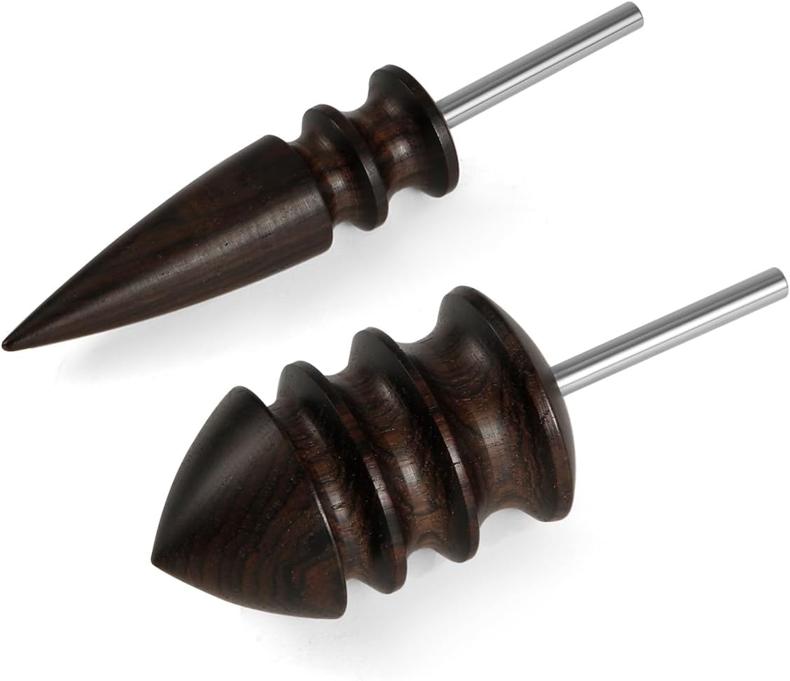 2pcs Leather Burnisher Bits for Rotary Tools, 2 Styles Leather Burnishing Tips Edge Burnishing Tool Polishing Head Accessories for Leather Craft Hand Making