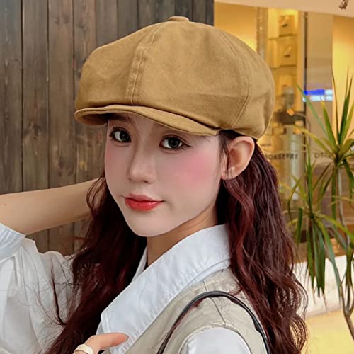 YAMEIZE Cappello Da Uomo In Cotone A Spina Di Pesce – Modello Flat Cap/Baker Boy, Regolabile, Taglia 55-60 Cm, Stile Retrò - 4