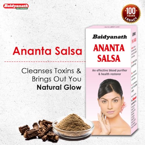 Image of Baidyanath Anant Salsa - 220 ml (pack of 2) | Herbal Extract for Enhancing Skin Care | Blood Purification, and Hair Health |, 440 Grams