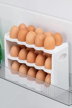 30 Compartment Egg Box 3 Layer Ovarian Refrigerator Organizer Storage Container