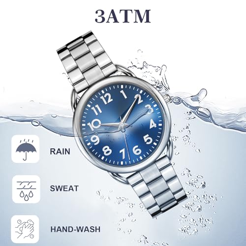 Image of Asan Ge Women Watch Business Classic Stainless Number Quartz Female Watches for Lady Waterproof Easy to Read Fashion Female Wristwatch
