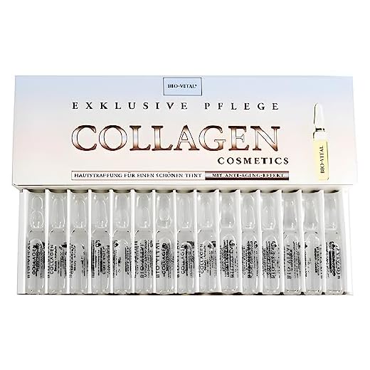 Collagen - 15 ampollas de tratamiento de colágeno para cara y cuello, cuidado de la piel, antiarrugas, 15 x 2 ml