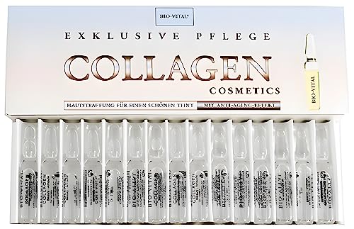 Collagen - 15 ampollas de tratamiento de colágeno para cara y cuello, cuidado de la piel, antiarrugas, 15 x 2 ml