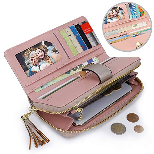 Image of RFID Wallets for Women with Multiple Card Slots and Cellphone Compartment, Womens Wallet