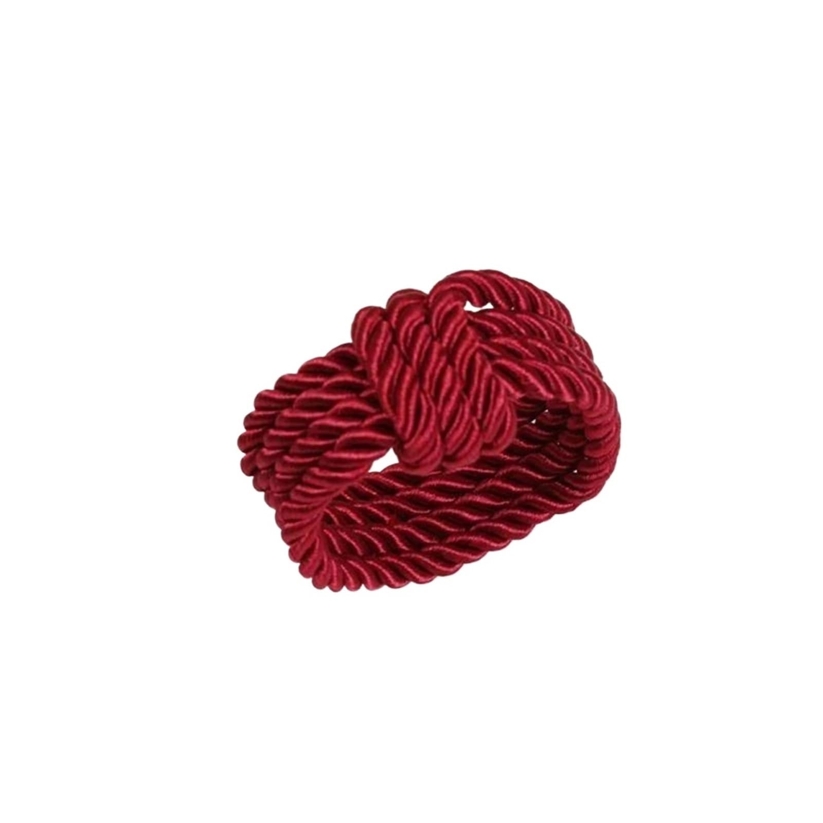 10pcs Woven Rope Napkin Rings Christmas Table Decor Gold Buckle for Restaurant Wedding Home