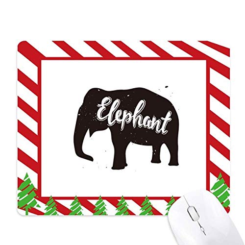 Tapis de souris éléphant noir et blanc motif festif en tissu haute densité