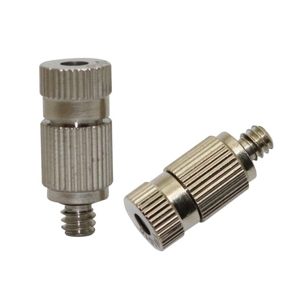 SCMYZLYD Brass misting Nozzles, High Pressure Spray Nozzle 0.1-0.5 mm Automatic Atomizing for Greenhouse Garden Misting(0.1 Mm)