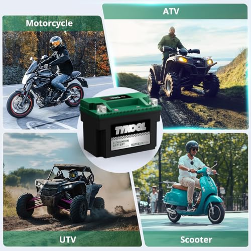 Image of TYKOOL LFP9-BS-STD [+ -] Lithium Powersports Battery 240CCA 4Ah Digital Volt Readout IP66 for Ninja 400 Z650 Honda CBR600F4i KTM Duke 390 Suzuki GSX-R600 GSXR750 Predator 500 Replaces YTX9-BS