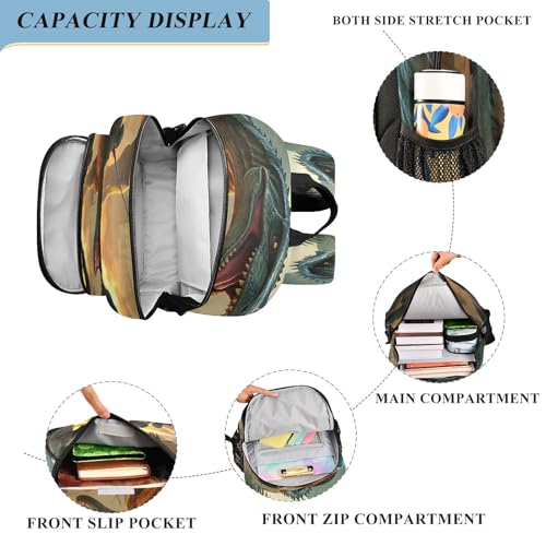 Sac à dos ordinateur portable enfants dinosaure avec compartiment matelassé