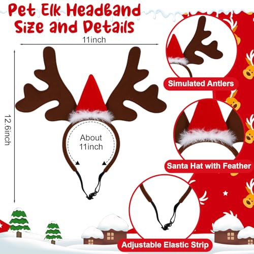 Set de disfraces navideños Sadnyy para perros pequeños y medianos miniatura 3