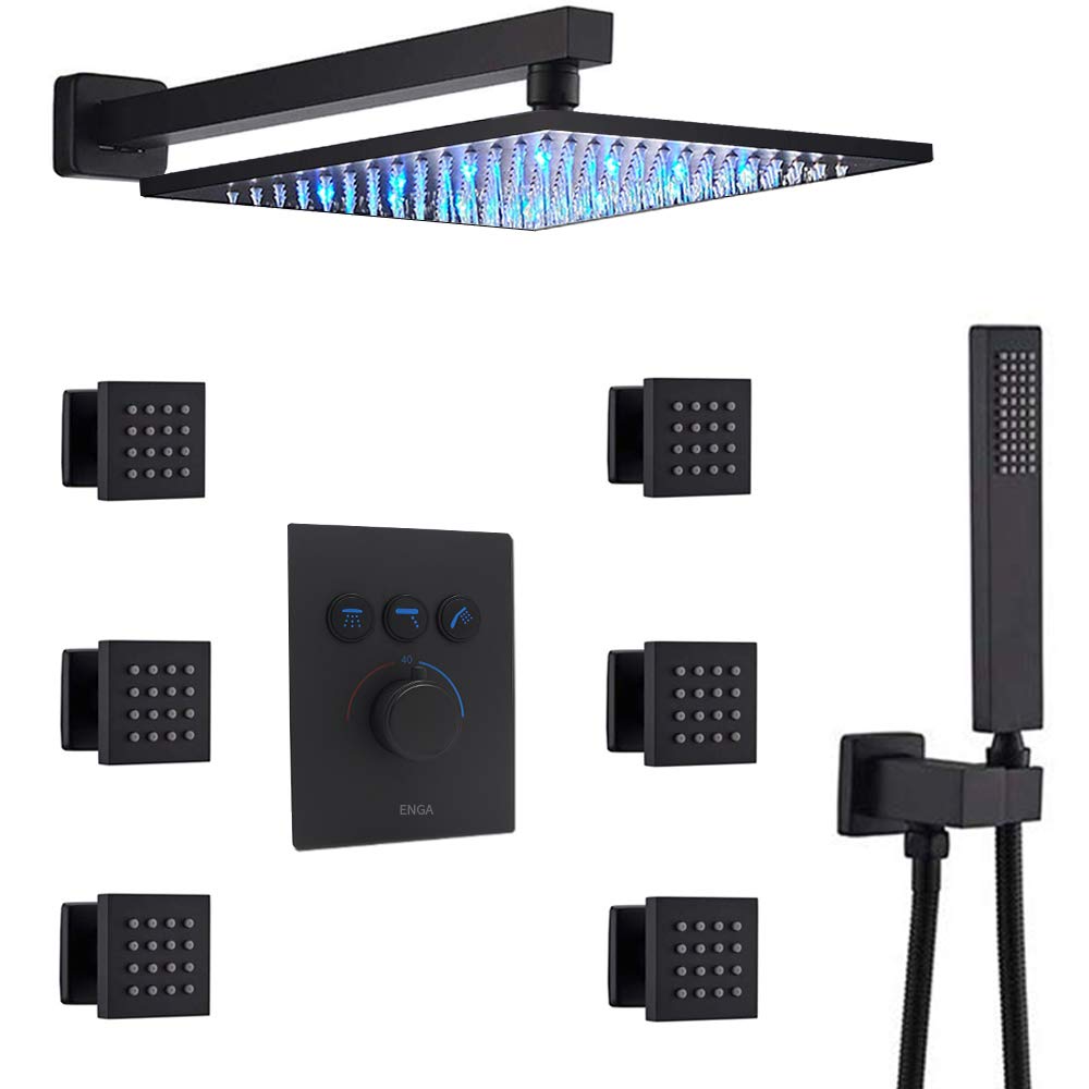 Buy Enga Shower System, 12 Inch Rain Shower Body Spray Sytem with