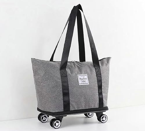 Miniatura 7 de Bolsa de lona con ruedas Bolsa de viaje Bolsa de equipaje plegable Bolsa de compras con ruedas Bolsa de carretilla