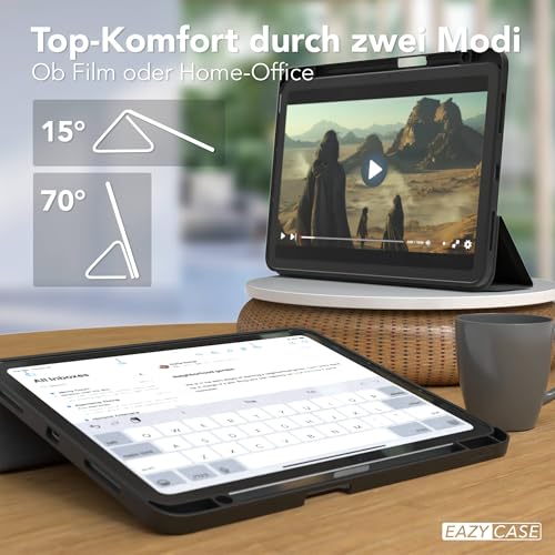 Étui iPad Air 11" M4 (2026) EAZY CASE noir avec porte-stylo intégré - 5