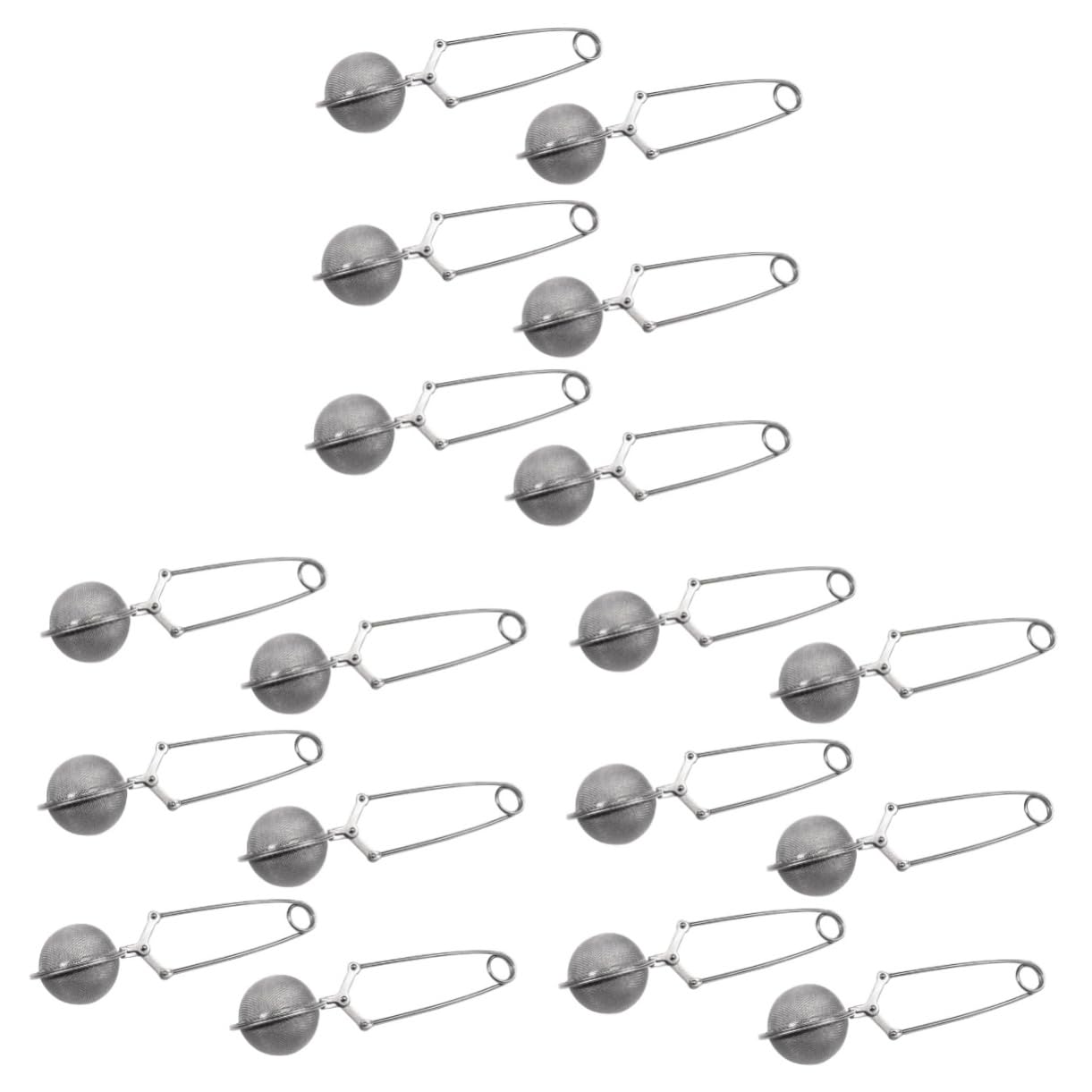 PRETYZOOM 3sets Fine Mesh Tea Strainer Infuser Handle Stainless Steel Tea Filter for Loose Leaf Silver 6pcs*3