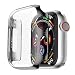 Coobes Compatible with Apple Watch Case Series 4 44mm 40mm, Ultra-Thin PC Plating Bumper with Clear Screen Protector Full Cover Shell Slim Lightweight Frame Compatible iWatch (Black, 44mm)