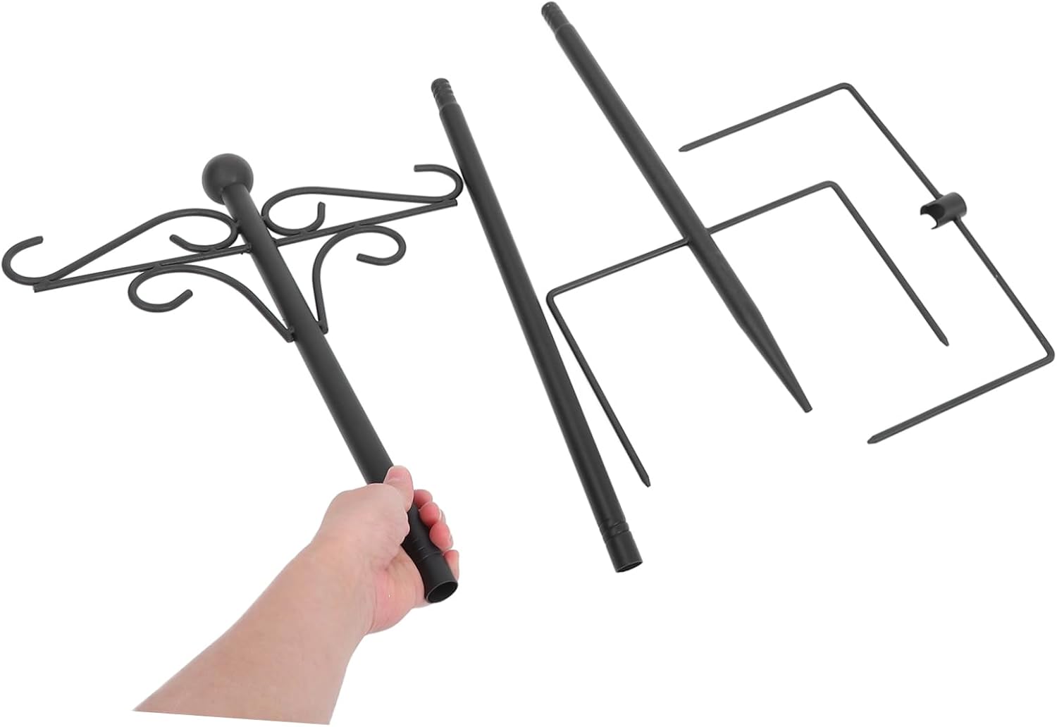 TOYANDONA Ground Shepherd Hook Heavy-Duty Garden Hanger for Bird Feeders Lanterns and Flower Pots Versatile Outdoor Decor for Your