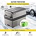 VEVOR 12 Volt Refrigerator, 48 Quart (45L) Fast Cooling Portable Freezer with App Control (-4℉~68℉), Car Fridge with 12/24v DC & 110-240v AC for Travel, Truck, Camping and Home Use, Black