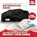 Offroading Gear 4x4 Waterproof and Dust-Resistant Heavy-Duty Winch Cover for 12,000lbs Winches | Black Neoprene Fabric | ATV| Jeep| Truck| Etc. | Large