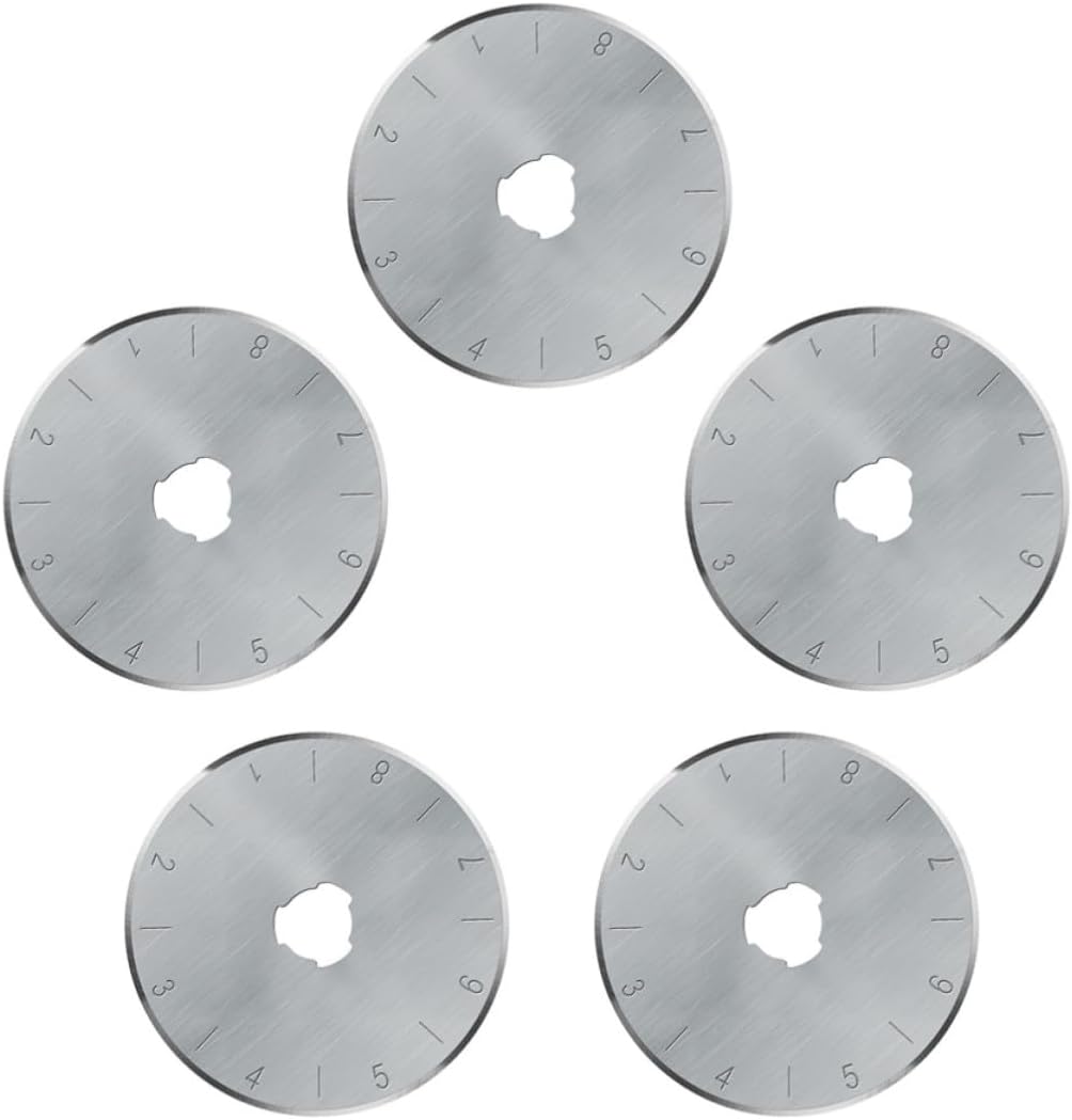 Rotary Cutter Replacement Blades 5pcs with Storage Case 28mm