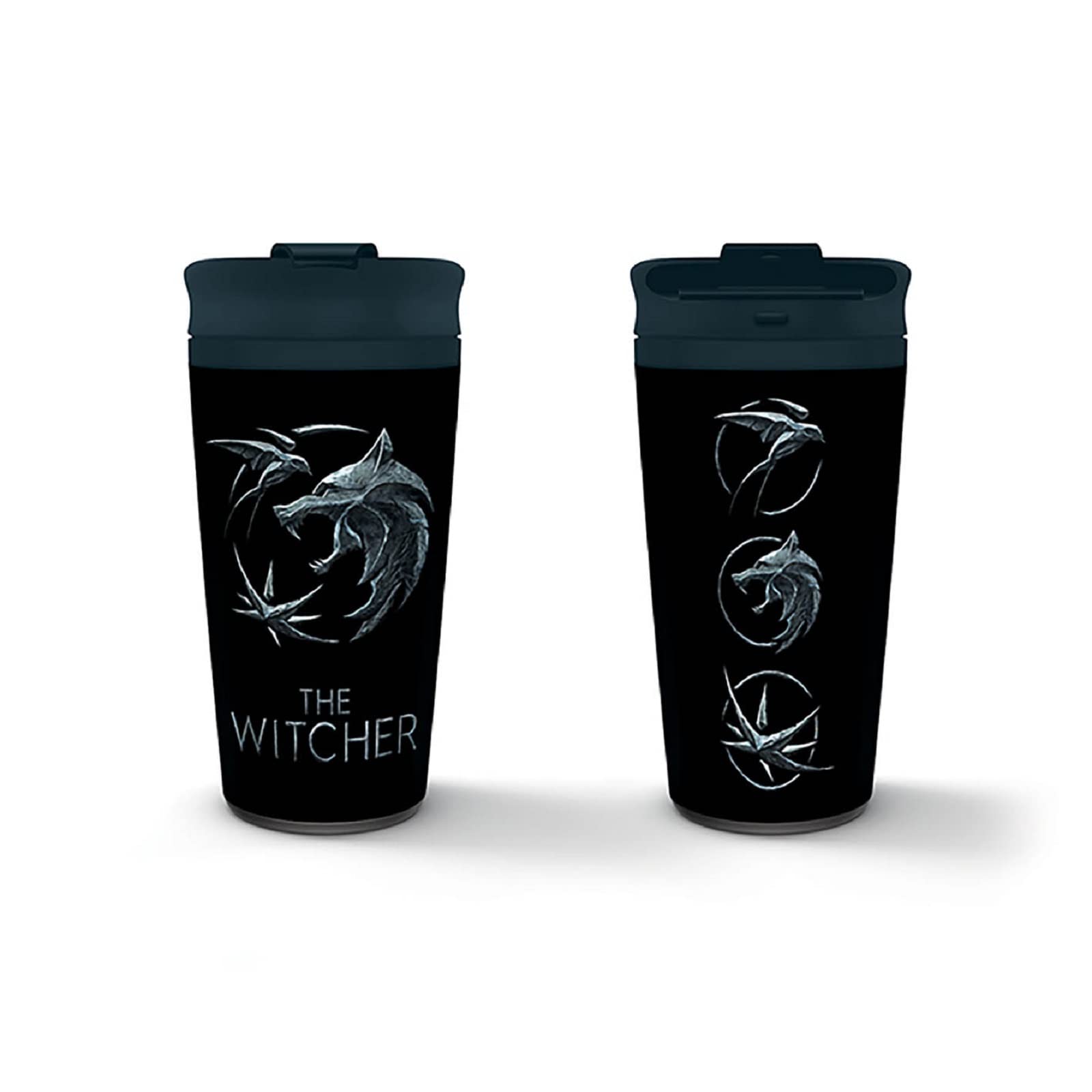 Pyramid The Witcher Sigils Travel Mug, 450 ml Capacity, Black