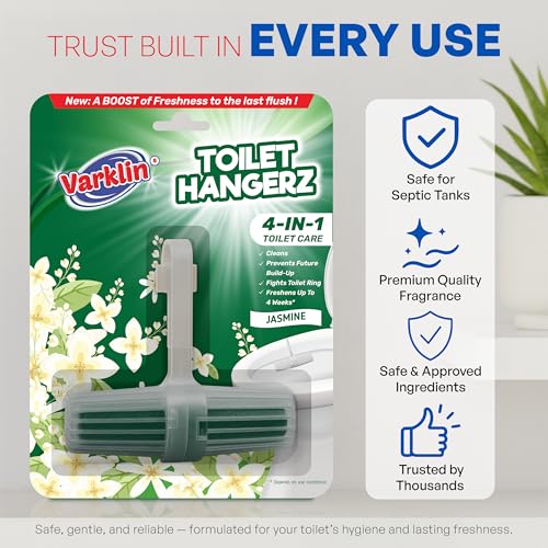 Image of 35g Toilet Rim Hangerz - Jasmine | Automatic Bowl Cleaner | Delightful Jasmine Aroma for a Fresh Washroom | Easy-to-Use Toilet Bowl Cleaner | Hygienic & Sparkling Toilets Up to 4 Weeks