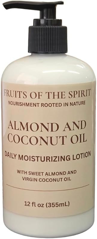 Loção hidratante para mãos e corpo Fruits of the Spirit com óleo de amêndoas doces e óleo de coco, 354 mL
