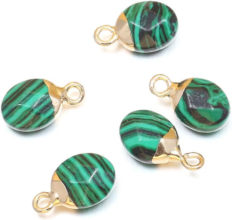 10PCs Natural Semi precious Stone Pendants,Charms 8x13mm for Jewelry Making Jade Turquoise Agate Crystal Quartz Beads Bracelet Necklace Jewelry Findings - Image 8