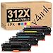 v4ink 4PK Remanufactured Toner Cartridge Replacement for HP 312X 312A CF380X CF381A CF382A CF383A CF380A Toner Cartridge High Yield Color Set for HP Pro MFP M476nw M476dn M476dw M476 Printer