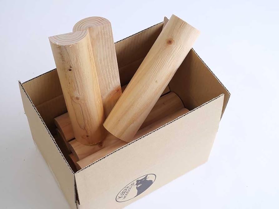 Amazon.co.jp: ちび丸太半割220・14本1セット 園芸用 木工作用 丸太