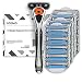 Solimo 3-Blade MotionSphere Razor for Men, Handle & 20 Cartridges (Cartridges fit Solimo Razor Handles only)