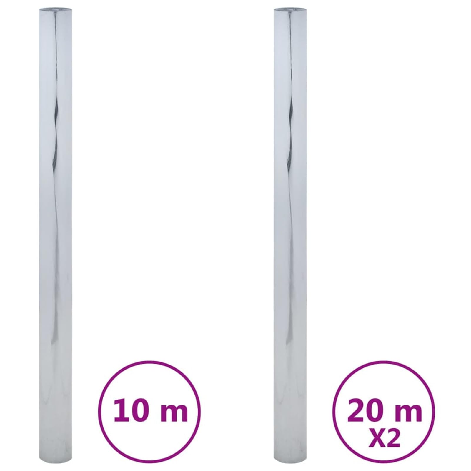Pellicole Solari Statiche 3pz Effetto Riflettente Argento PVC-Pellicola Riflettente Finestre Anti 90% U V Pellicola Privacy Unidirezionale Controllo del Calore Adatto per Ufficio Casa