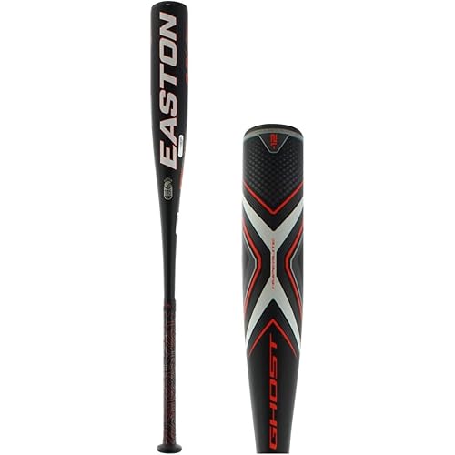 EASTON Ghost X Hyperlite -12 (2 3/4") USSSA Senior League Baseball Bat | 2019 | 1 Piece Composite | EXACT Carbon | Speed End Cap | Lizard Skin Grip