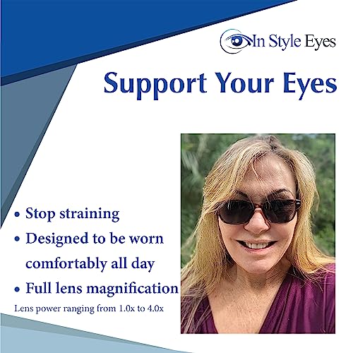 In Style Eyes Rubber Neckin Classic Neck Hanging Reading Sunglasses - Full-rimmed, Lightweight Acetate Frame - Non-Polarized2